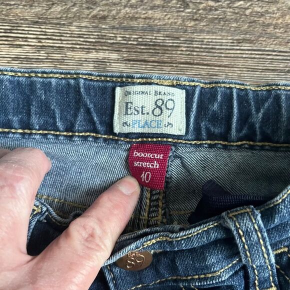 Children's Est. 89 Classic Bootcut‎ Stretch Denim Jeans Medium Wash Size 10 - Picture 3 of 4